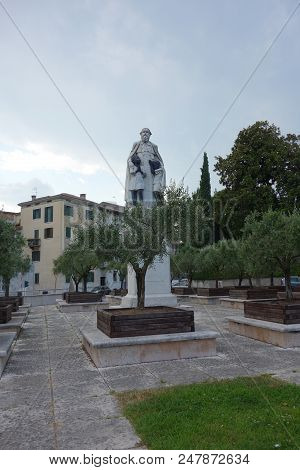 Statue Of Daniele Comboni In Verona City