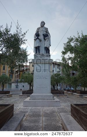 Statue Of Daniele Comboni In Verona City