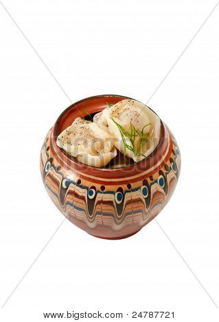 Russische Teigtaschen mit Fleisch