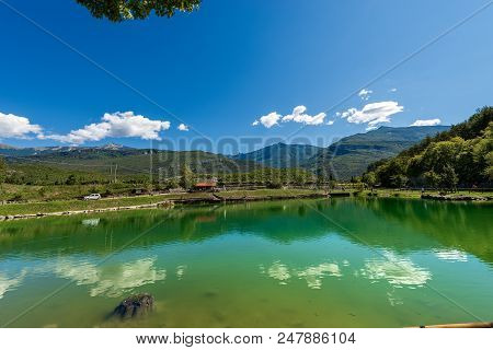 Bagattoli Lake, Small Alpine Lake In The Sarca Valley (valle Del Sarca), Trentino Alto Adige, Italy,