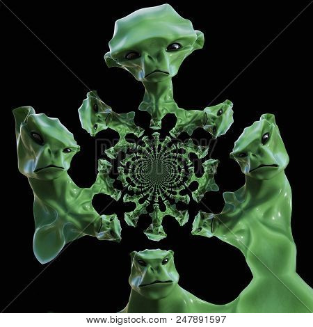 Digital 3D Illustration Of A Creepy Creature