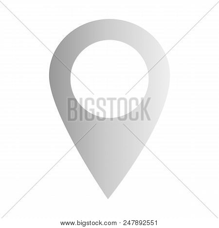 Map Point Icon On White Background. Flat Style. Pointer Sign. Mark For Your Web Site Design, Logo, A