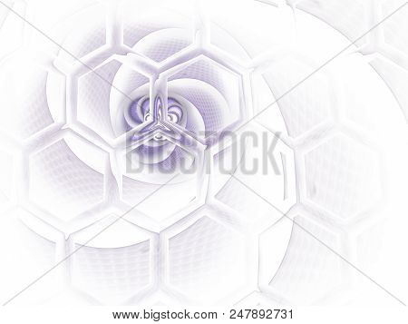 Bee Hive Background. Abstract Honey / Hive Design. Hexagonal Texture. Geometric Fractal Background.