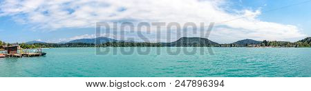 Panoramic View Of Faaker See, Faak Am See, Austria, Eu
