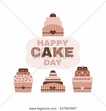 International Cake Day.template Poster, Party Invitation, Greeting Card.  July 20. Vector Illustrati