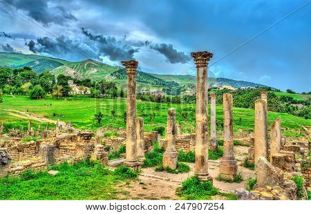 Berbero-roman Ruins At Djemila. Unesco World Heritage In Algeria
