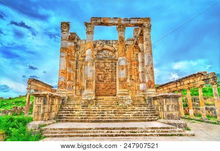 Temple Of Gens Septimia At Djemila. Unesco World Heritage In Algeria