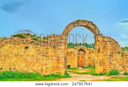 Berbero-roman Ruins At Djemila. Unesco World Heritage In Algeria