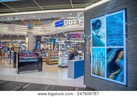 Bangkok- May 2,2018 : King Power Duty Free Shop At Don Mueang Airport, Bangkok Of Thailand. Don Muea