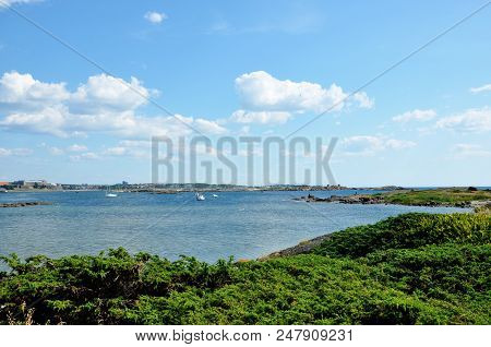 Summer Scandinavian Landscape With The View Of Varberg, Sweden