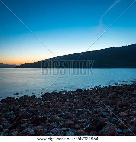 A View Into The Late Night Western Sky In The North Of Scotland Near Applecross.
