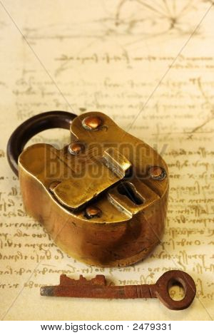 Antique Brass Padlock