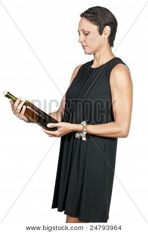 Frau mit Wein