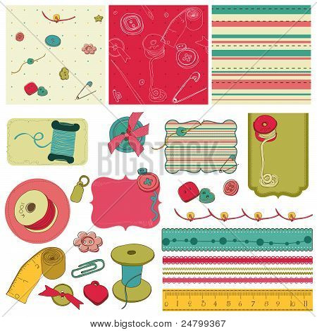 Sewing Kit - Design Elements For Scrapbooking