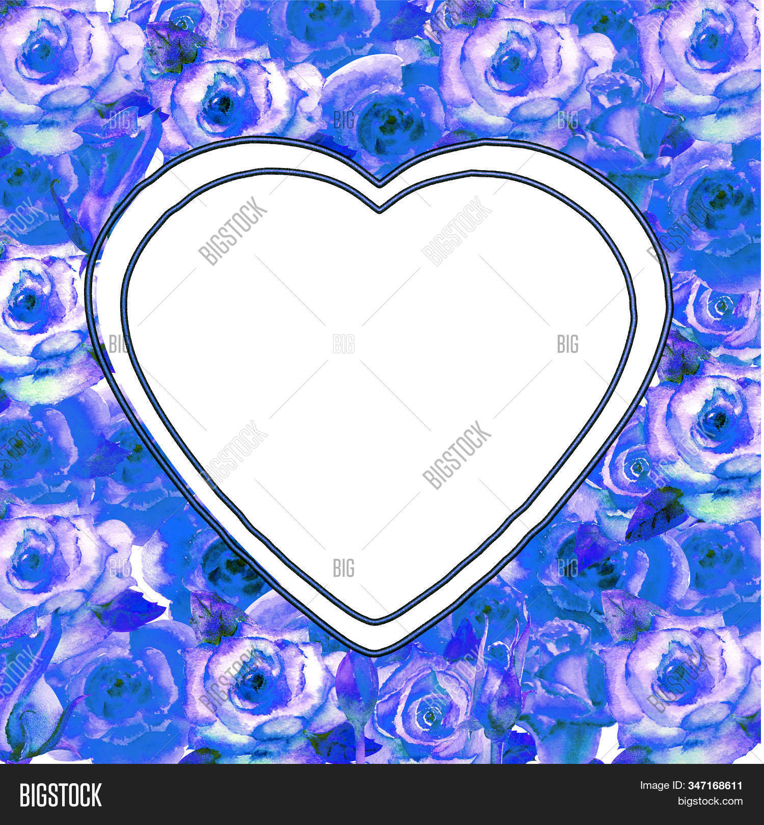 Frame Framed Blue Rose Image & Photo (Free Trial) | Bigstock