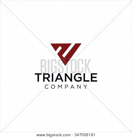 Triangle Letter V Logo Design Vector Stock