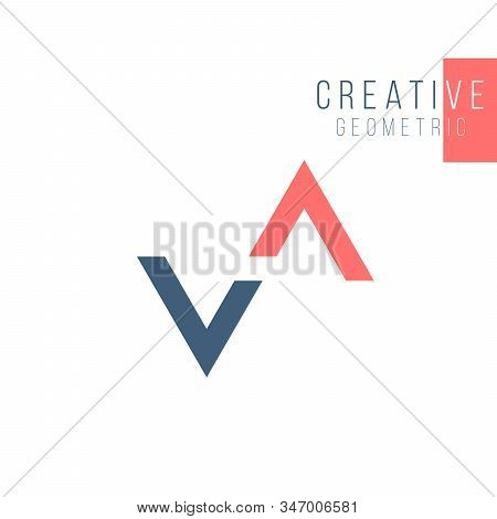 Arrows Up Down Logo Design Template. Direction Flat Business Icon Of Company Identity Symbol Concept