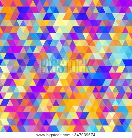 Geometric Abstract Pattern In Low Poly Style.
