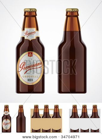 Векторный icon бутылка пива