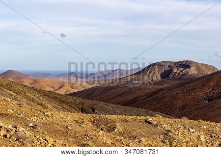 Panoramic View At Landscape From Viewpoint Mirador Astronomico De Sicasumbre Between Pajara And La P
