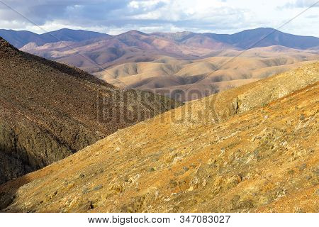 Panoramic View At Landscape From Viewpoint Mirador Astronomico De Sicasumbre Between Pajara And La P