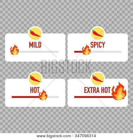 Red Hot Chilli Pepper Level Isolated Vector Illustration