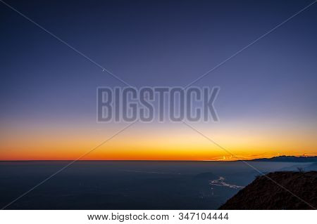 Winter Sunset From An Alpine Peak Of Friuli-venezia Giulia