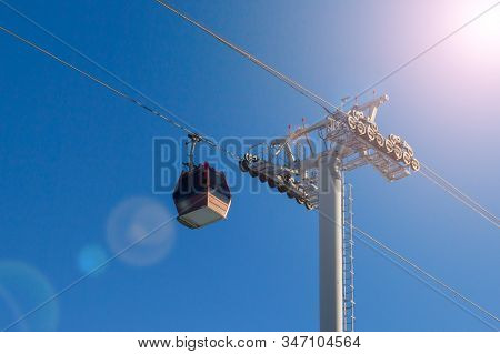 Constructions Of Ski Lift Towers & Cableways. New Versions Of Cable Car Designs.