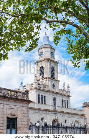 Areco, Argentina, The St. Antonio  Church Facade And Bell Tower, 70 Miles Northwest Of Buenos Aires