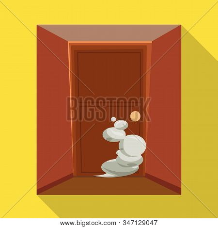 Isolated Object Of Door And Smoke Sign. Collection Of Door And Exit Stock Vector Illustration.