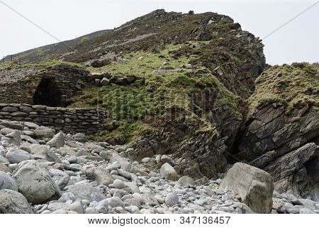 Lime Kiln At Heddon's Mouth Beach