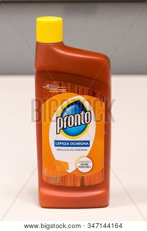 Pruszcz Gdanski, Poland - January 25, 2020: Johnson Pronto Wood Emulsion.