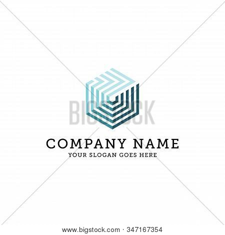 Monogram Logo Vector,line Abstract Hexagonal Logo Template Business And Finance Logo Brand