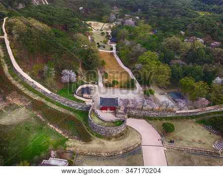 Aerial View Of Gochang Eupseong Fortress, Jeonbuk, South Korea, Asia