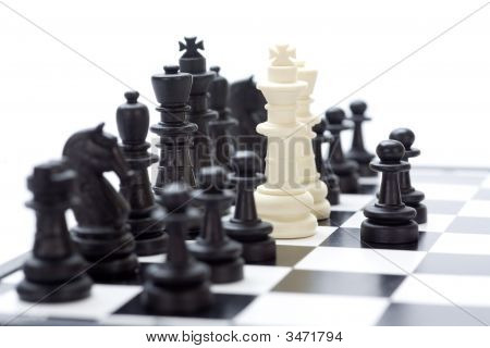 Chess Pieces On A Board