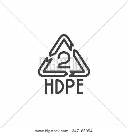 High-density Polyethylene Line Icon. Linear Style Sign For Mobile Concept And Web Design. Hdpe 2, In
