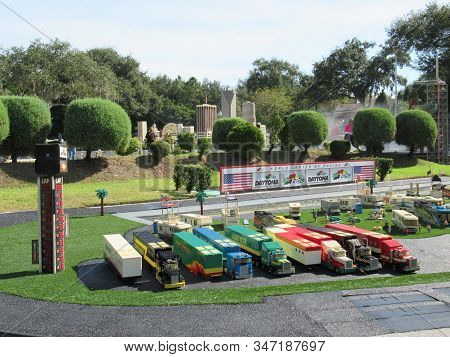 Winter Haven, Fl - Nov 26: Miniland Usa - Daytona International Speedway At Legoland Theme Park In W