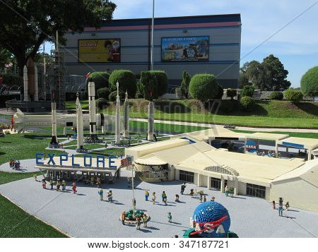 Winter Haven, Fl - Nov 26: Miniland Usa - Kennedy Space Center At Legoland Theme Park In Winter Have