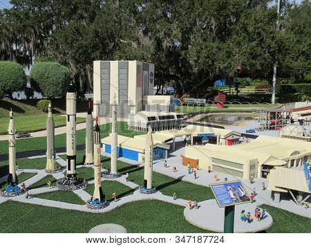 Winter Haven, Fl - Nov 26: Miniland Usa - Kennedy Space Center At Legoland Theme Park In Winter Have