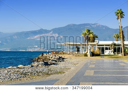 Turkey, Hatay - August 24, 2019: Beautiful View Of Iskenderun Seaside In Evening, Hatay, Turkey