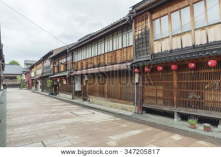 Historical Street At Higashichaya District, Kanazawa, Japan
