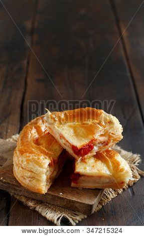 Rustico - Traditional Pastry From Lecce, Italy, Close Up