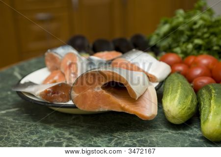 frische rote Lachs Fischen