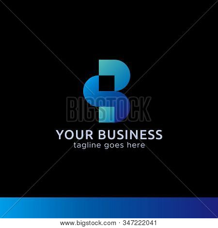 Sp Monogram Logo Blue Gradient
