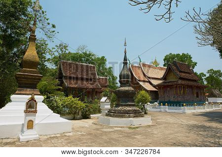 Luang Prabang, Laos - April 14, 2012: Xieng Thong Temple In Luang Prabang, Laos. Wat Xieng Thong Was