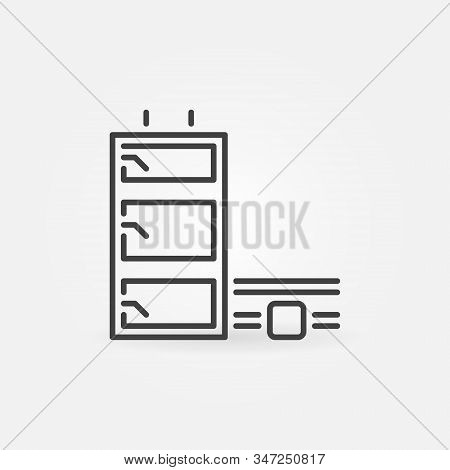 Solid Fuel Boiler Vector Concept Outline Icon Or Design Element