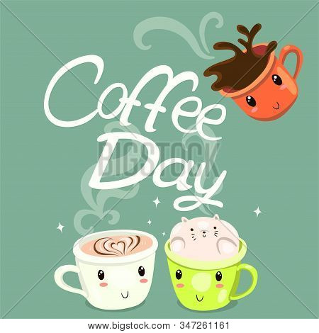Coffee Mugs Faces On Vector Photo Free Trial Bigstock