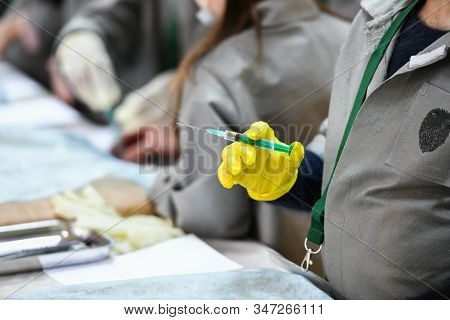 Learning To Do Injections. Injection Training. Teaching Medicine. Rescue Operation. Children And Fun