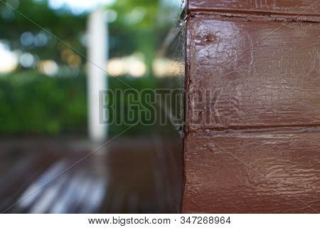Close Up Wood Texture And Bokeh Background