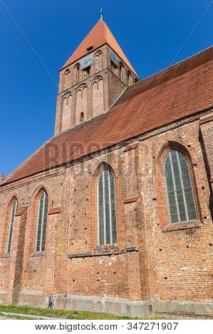 Historic Marienkirche Church In The Old Town Of Grimmen, Germany